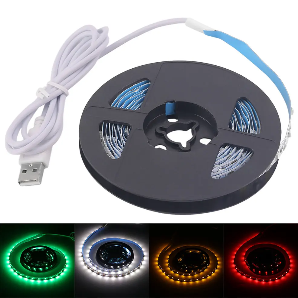 

5pcs Flexible LED Tape Lamps USB LED Strip Lights SMD3528 300CM Decoration Light