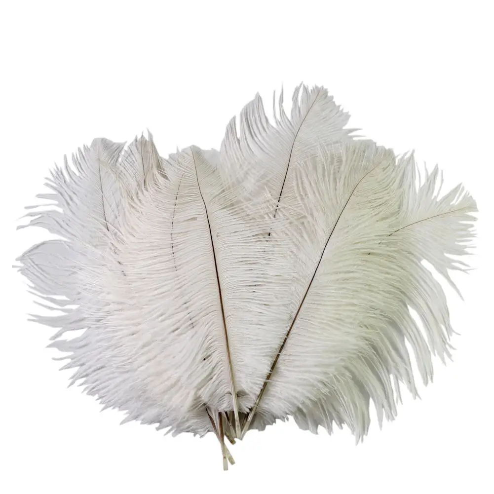 

Natural 10pcs White Ostrich Feathers Wedding Party Decorations 15 - 20cm
