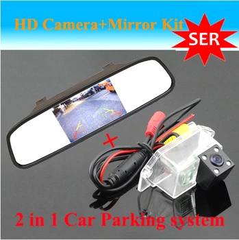 

FreeShip 4.3"HD Car mirror monitor LCD TFT+car rear view backup camera Reversing for Mitsubishi Lancer /wing God / cheetah soarn