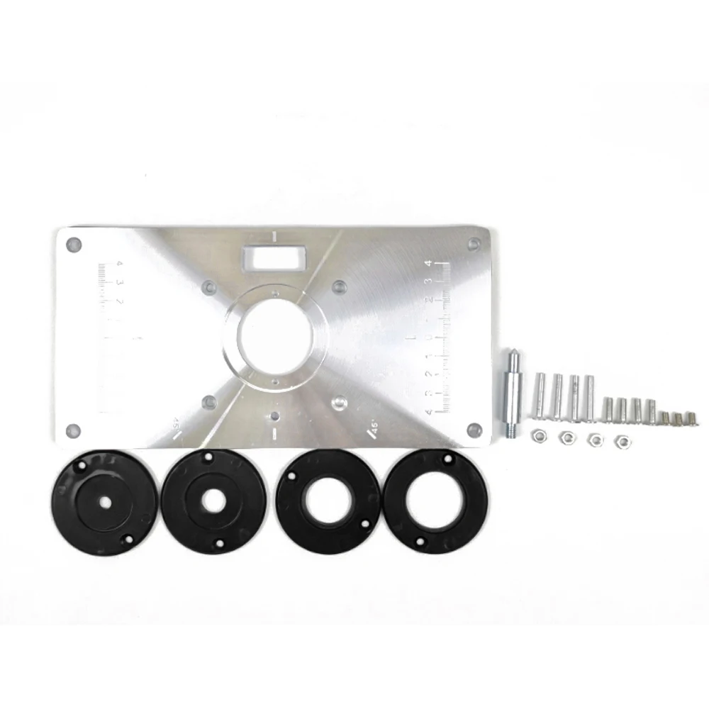 

Multifunctional Router Table Insert Plate Woodworking Benches Aluminium Wood Router Trimmer Models Engraving Machine
