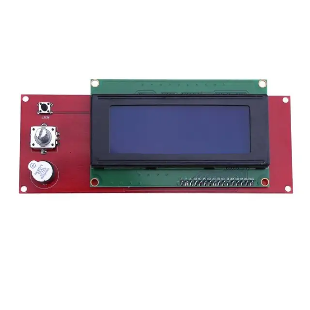 Best Price 1 Pcs Large-screen 2004 LCD display 3D Printer Reprap Smart Controller Reprap Ramps 1.4 2004LCD Control with L Adapter/ Knob