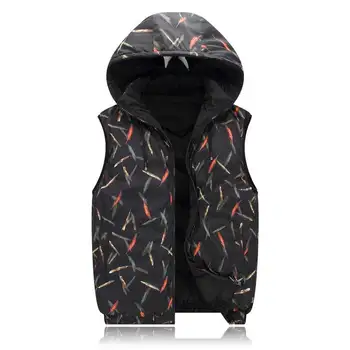 

n men Hooded down cotton vest Autumn Winter Vest Men Plus size 8XL Both Side Wear Thicken Warm cotton-padded waistcoat male vest