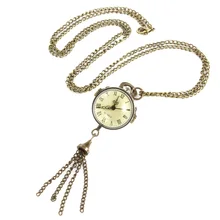 Рыбий глаз стиль белый сталь Ретро кварцевые цепочки и ожерелья карманные часы цепи ремень LL@ 17