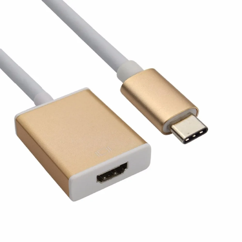 USB 3,1 type-C к HDMI адаптер высокоскоростной конвертер 4 K для Apple Macbook, ChromeBook Pixel Gold