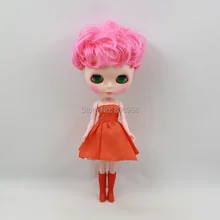 Обнаженная кукла для серии No.70BL2369 розовые короткие вьющиеся волосы