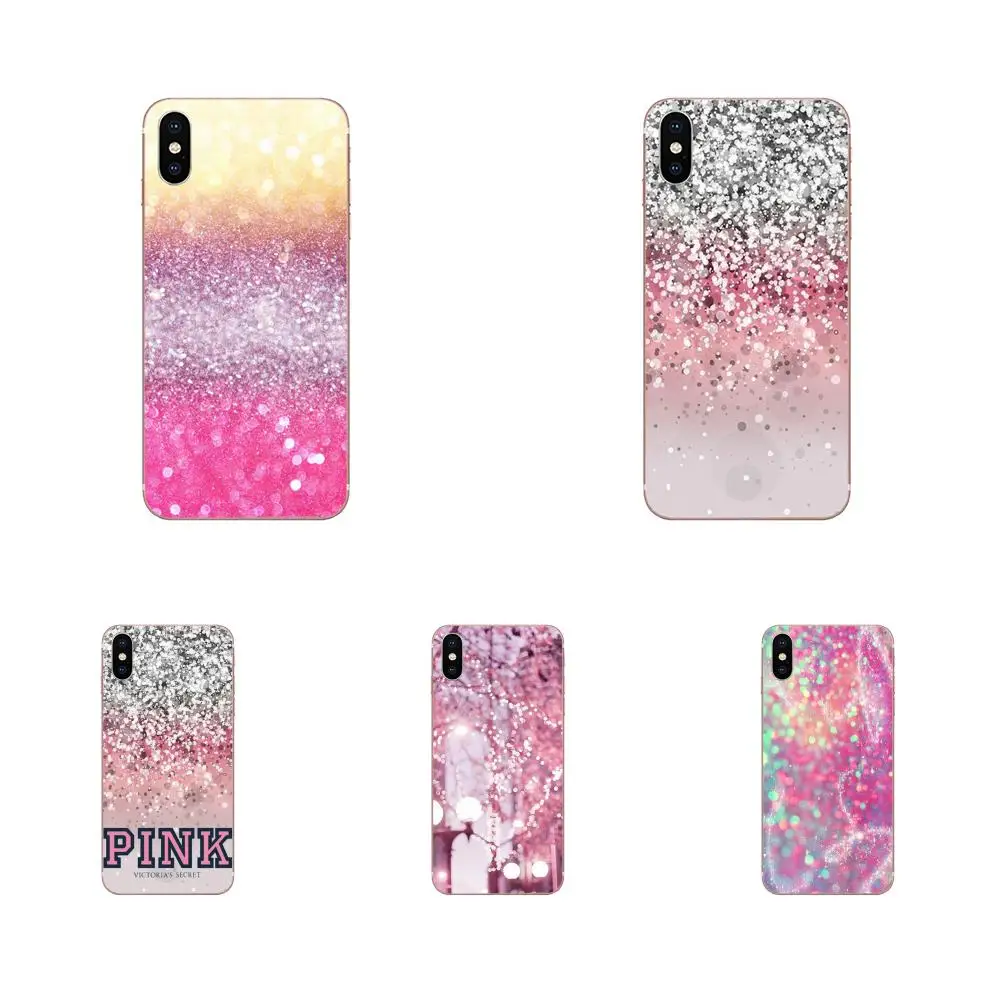 

Soft Fashion Enjoy Silver Pink Glitter Art For Huawei Nova 2 V20 Y3II Y5 Y5II Y6 Y6II Y7 Y9 G8 G9 GR3 GR5 GX8 Prime 2018 2019