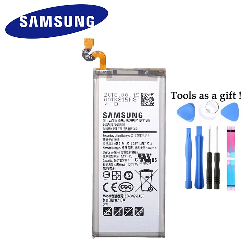 samsung сменный аккумулятор EB-BN950ABE для samsung GALAXY Note 8 N950 N950F N950U N950N 3300 мАч аккумулятор для телефона+ Инструменты