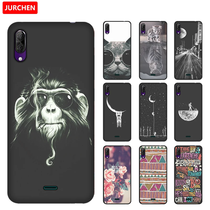 Чехол JURCHEN для Wiko View 2 Go силиконовая задняя крышка с милым мультяшным рисунком Capa
