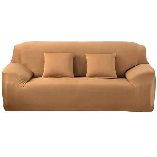 Современный декоративный эластичный чехол на диван сплошной цвет модные чехлы для кресел для гостиной растягивающийся чехол для дивана - Цвет: Beige