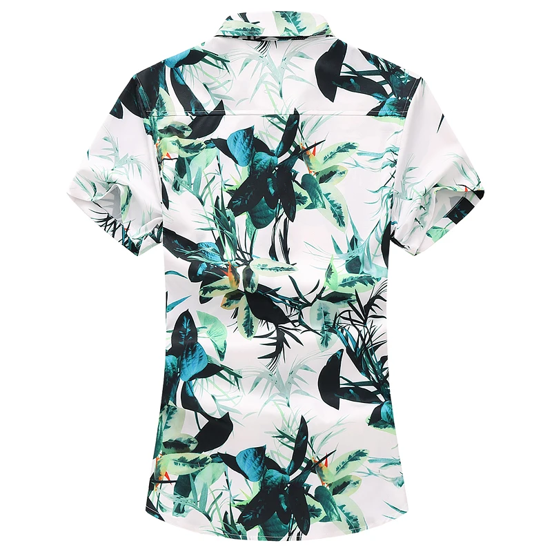 Гавайская рубашка, платье с цветочным принтом, зеленые цветочные мужские рубашки с коротким рукавом, блуза для мужчин, пляжный стиль для отдыха, мода, лето, большие размеры