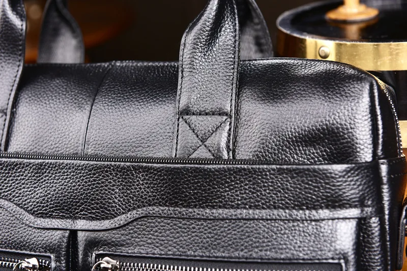 Новинка 2019 года натуральной воловьей кожи 100% пояса из натуральной для мужчин's портфели Модные мужские большой ёмкость бизнес сумка Мужской