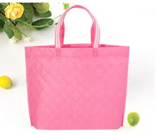 Простой Модный нетканый мешок выставочная ручная сумка для супермаркета хозяйственная сумка - Цвет: Pink