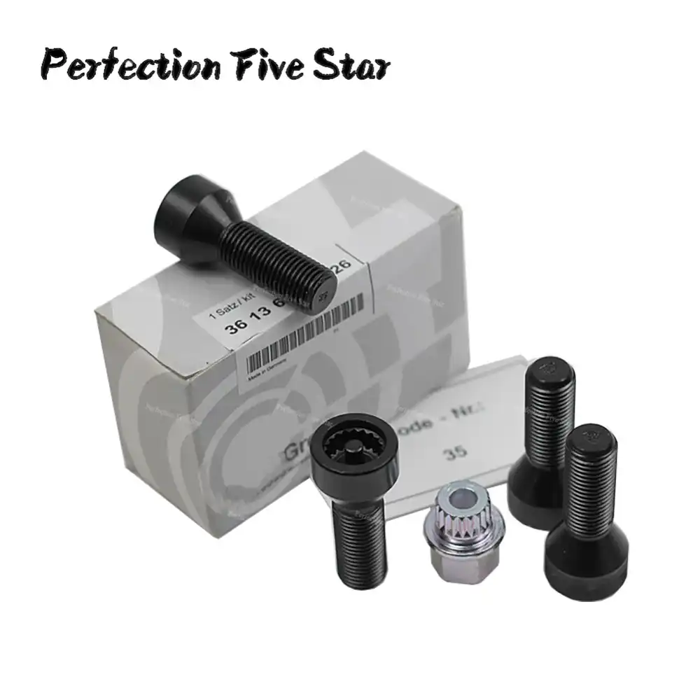 1 set M12*1.5 Wheel Bolt Locks 36136792849 For BMW E4 E39 E60 Z4 Z3 E38