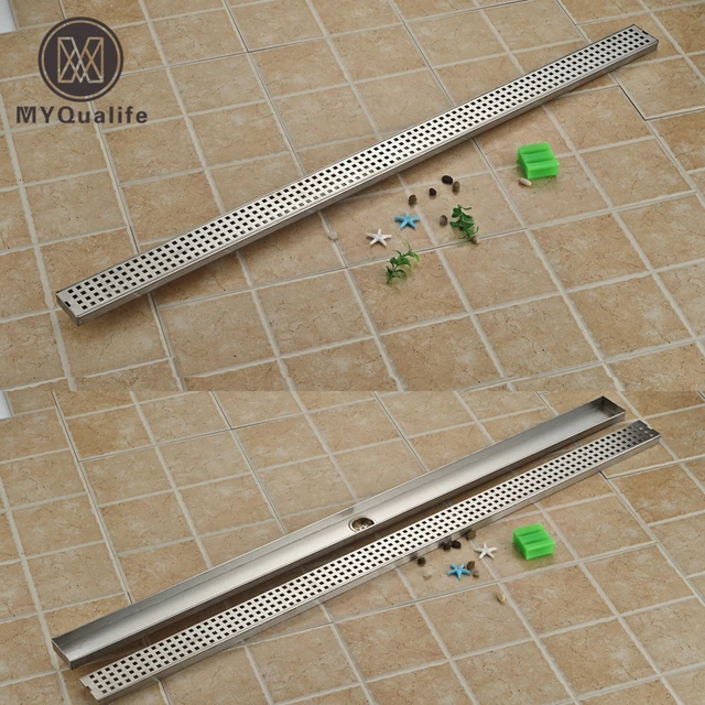 Geborsteld Nikkel Lineaire Douche Drain Verticale Badkamer Grote ... Geborsteld Nikkel Lineaire Douche Drain Verticale Badkamer Grote ...