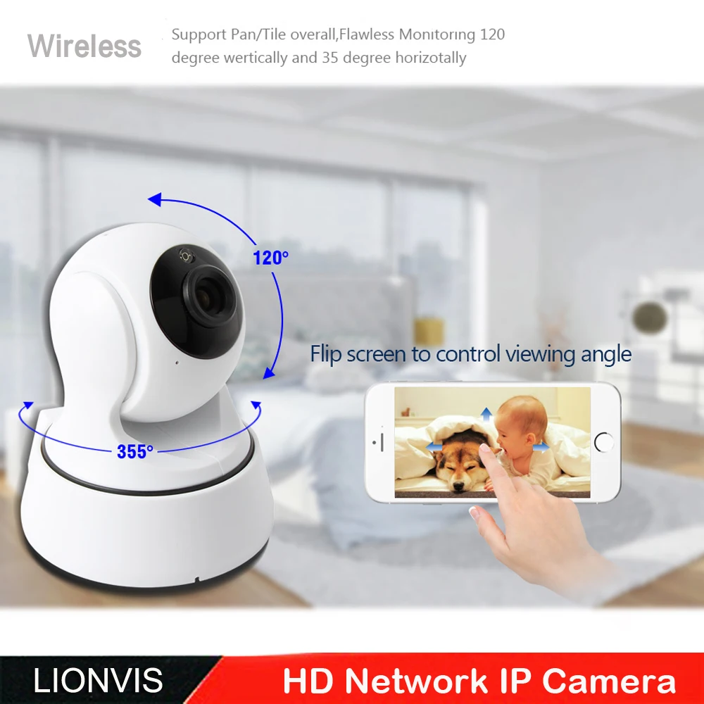 720P HD Wireless IP Camera 1.0 Megapixel P2P Plug Play Pan/Tilt Two Way Audio TF Card Record Night Vision Wifi Home Camera owlcat 720p security wireless network cctv wifi ip camera megapixel hd tf card slot two way audio pan tilt ir cut night vision