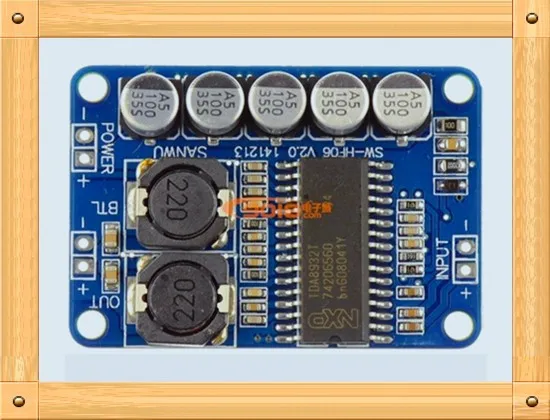 Малый TDA8932 BTL класса D Цифровой усилитель доска модуль/35 Вт моно/DC питание DC24V