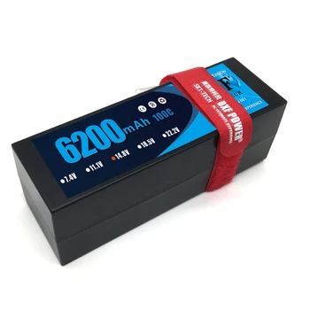 

DXF 14.8V 6200mAh 100C Max 200C LiPo Battery Pack 4S HardCase For 1/8 1/10 RC Car Model TRX Slash Emaxx