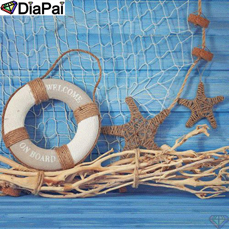 

DiaPai 5D DIY Diamond Painting 100% Full Square/Round Drill "Swimming starfish" Diamond Embroidery Cross Stitch 3D Decor A21579