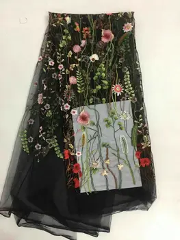 

FREE SHIPPING! African French Lace fabric ,Big French lace,African Lace fabric,embroidery lace,5y/ LOT FL2069 Multicolor