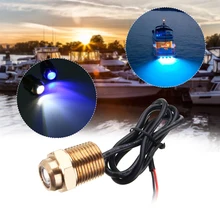 1/2 дюймов 14 NPT светодиодный декоративный светильник 2835 SMD СВЕТОДИОДНЫЙ Pantoon лодочный сливной светильник подводный светильник белый/синий DC 12 В водонепроницаемый