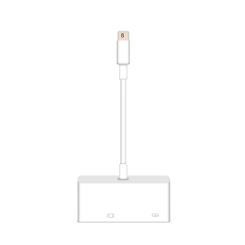 Dock Connector to VGA 1080P HDTV LCD Projector Adapter Cable Cord for