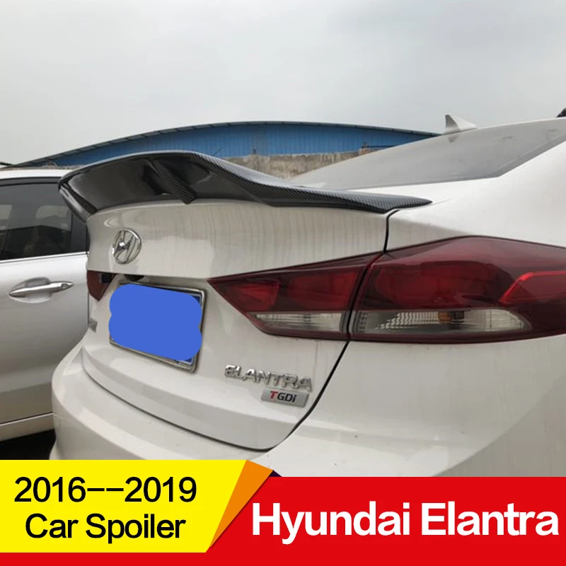 Используется для hyundai new Elantra/avante спойлер год глянцевое углеродное волокно/FRP заднее крыло R стиль спортивные аксессуары