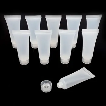 

10pc 10ml/15ml Makeup Container Empty Lip Gloss Tubes Clear Plastic Travel Bottle Professional Makeup Full Beauty Tool Accessory