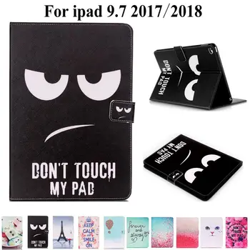 

3D Fashion Printing PU Leather Case For ipad 9.7 2017 2018 A1822/23 Smart cover for ipad 7 8 9.7 inch case+film+pen
