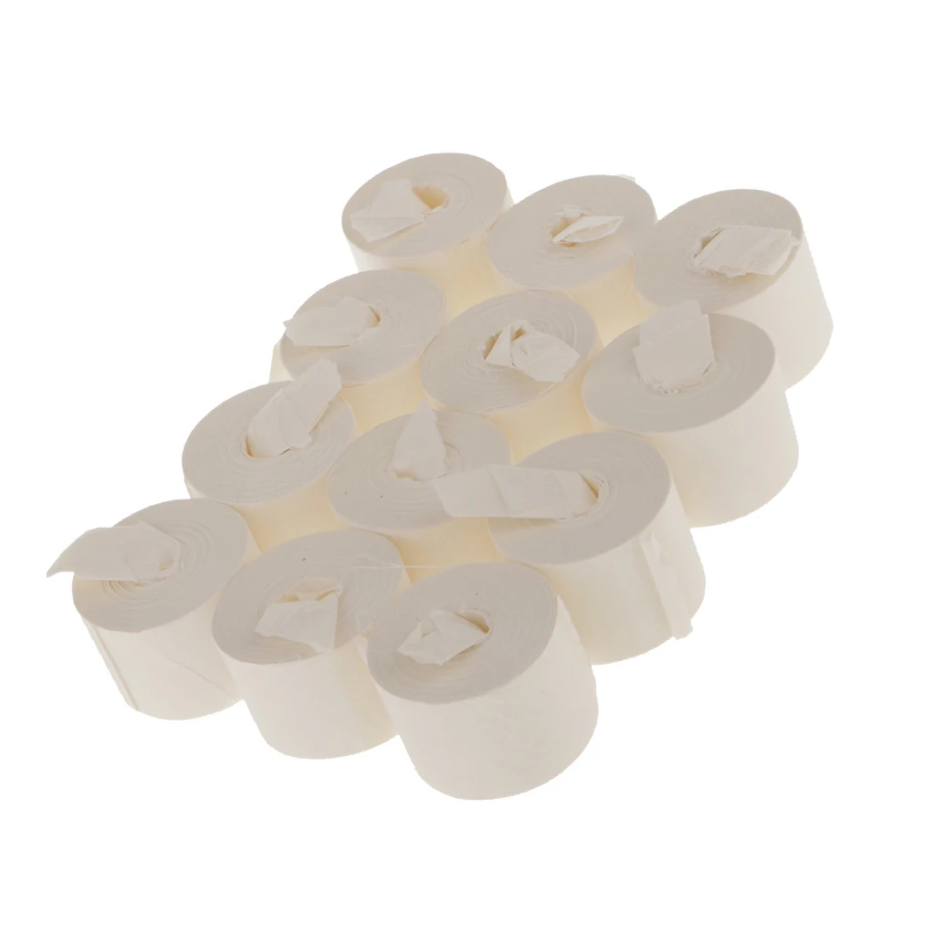 12PCS 19 Meters White Magic Tricks Mouth Coils Paper Streamers for Magician Stage Magic Show Children Party Magical Toys