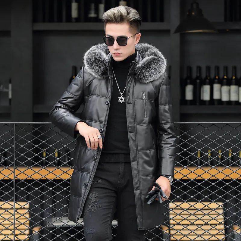 

QT1615 new winter really pipi down jacket male fox collars in 89812 p1150 long thickening of cultivate morality