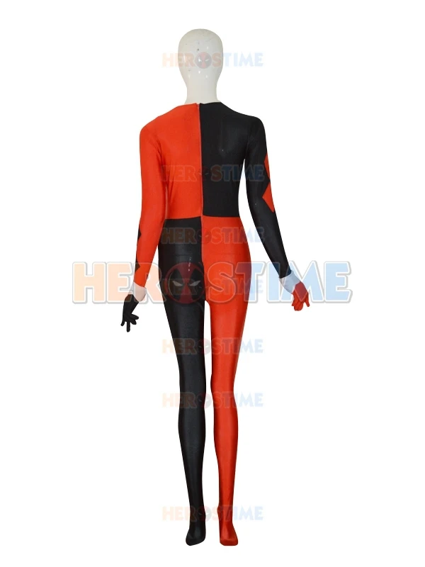 Cosplay&ware Super Villain Harley Quinn Costumes Halloween Women Cosplay Zentai Suit The -Outlet Maid Outfit Store