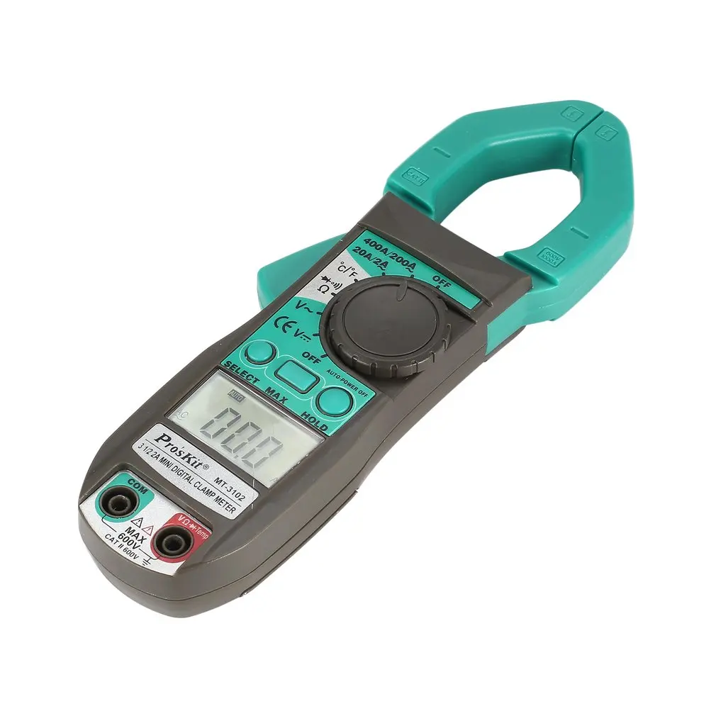 

Pros'Kit MT-3102 LCD 31/2 AC/DC Digital Clamp Meter Voltage Current Resistance Temperature Tester Multimeter Megohmmeter Sale