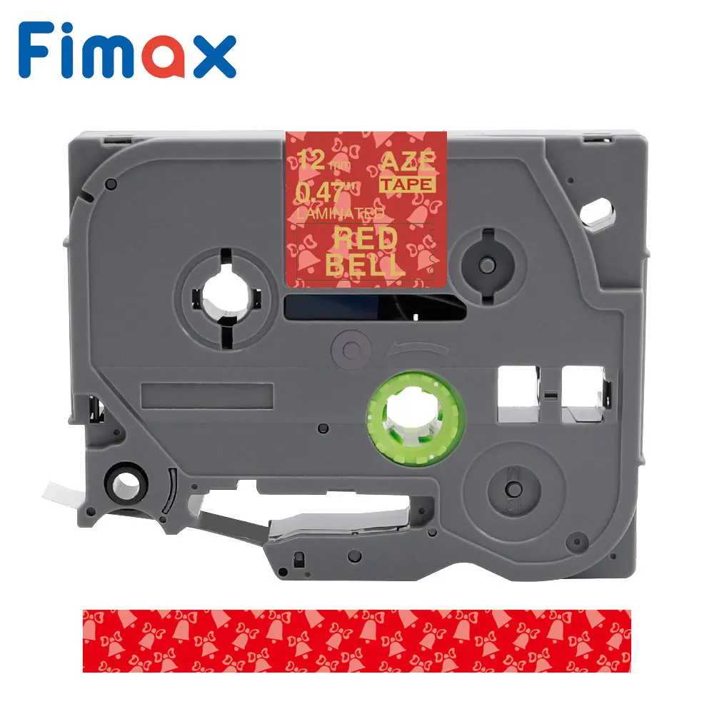 Fimax tze231 Tze-231 tz лента многоцветный узор 12 мм Совместимость для Brother p-touch принтер Tz-231 TZ231 для Brother производитель этикеток - Цвет: Red Bell