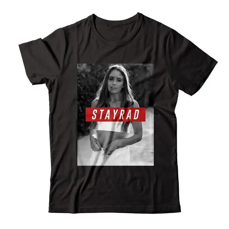 Rachel demita оставаться RAD черная футболка футболки Костюмы|Футболки| |