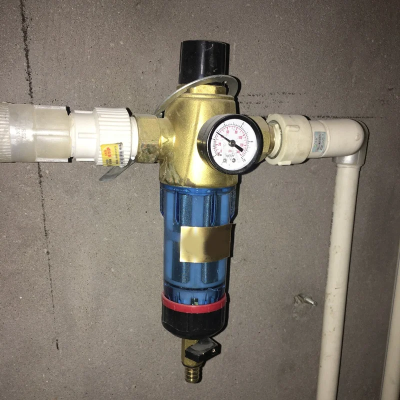 Home Pre-Filter 50 Microns Water Filter With Pressure Gauge Siphon Backwash Tap Water Purifier Home Pre-Filter 50 Microns Water Filter With Pressure Gauge Siphon Backwash Tap Water Purifier