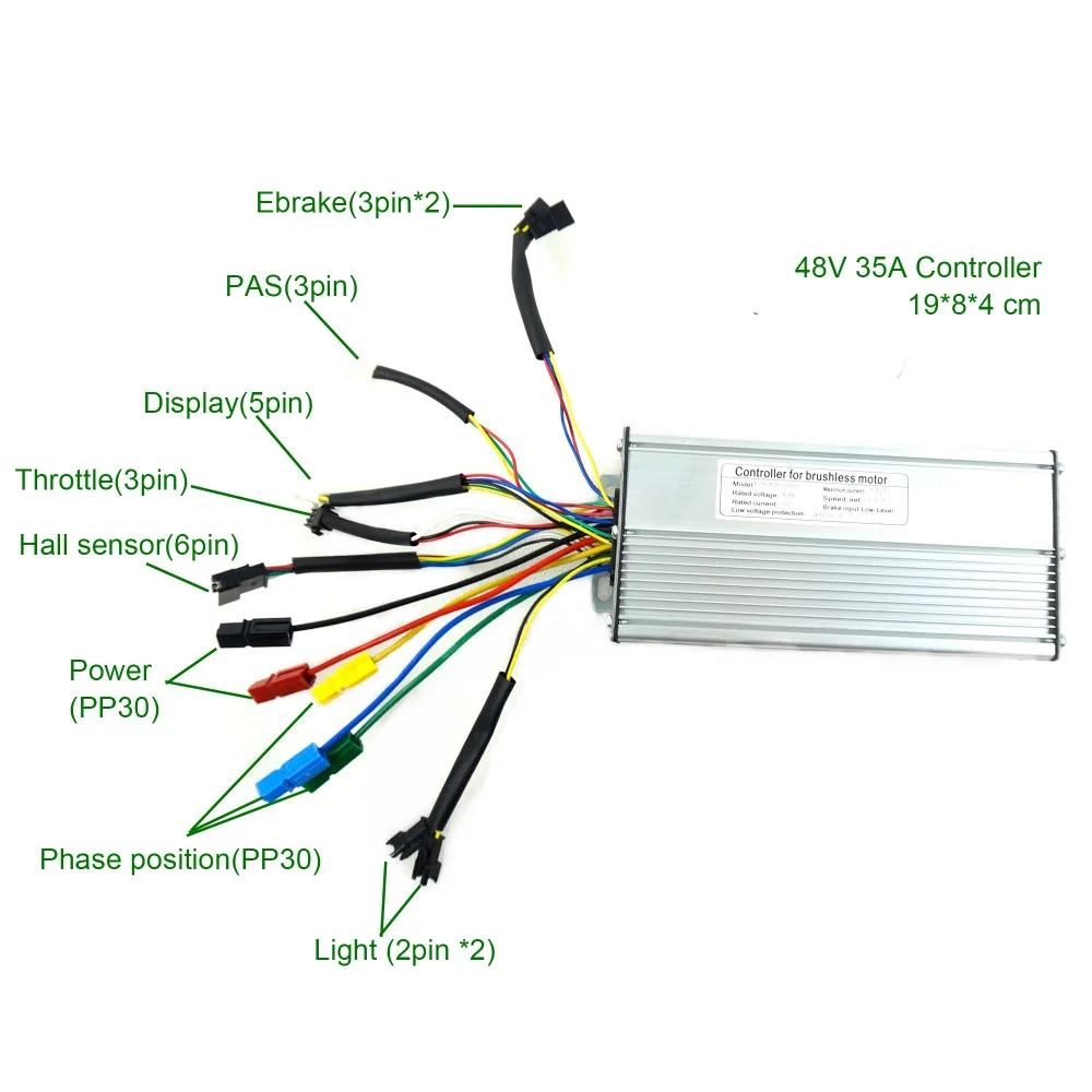 BOLLFIT 48V 35A контроллер электровелосипеда контроллер KT Kunteng 750W 1000W мотор 12 Mosfets аксессуары для электровелосипеда