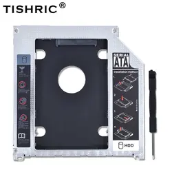TISHRIC для Macbook Air Pro 13 "15" 17 "2,5 Hdd Case Супер SATA дисков SATA 2nd HDD Caddy 9,5 мм SSD Дело HDD корпус Optibay