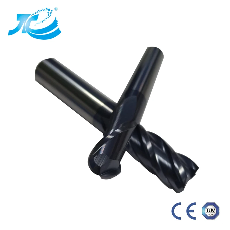 Более 1500USD скидка 20% Горячая продажа! Карбид 2 4Flutes HRC55 черный шар Концевая мельница