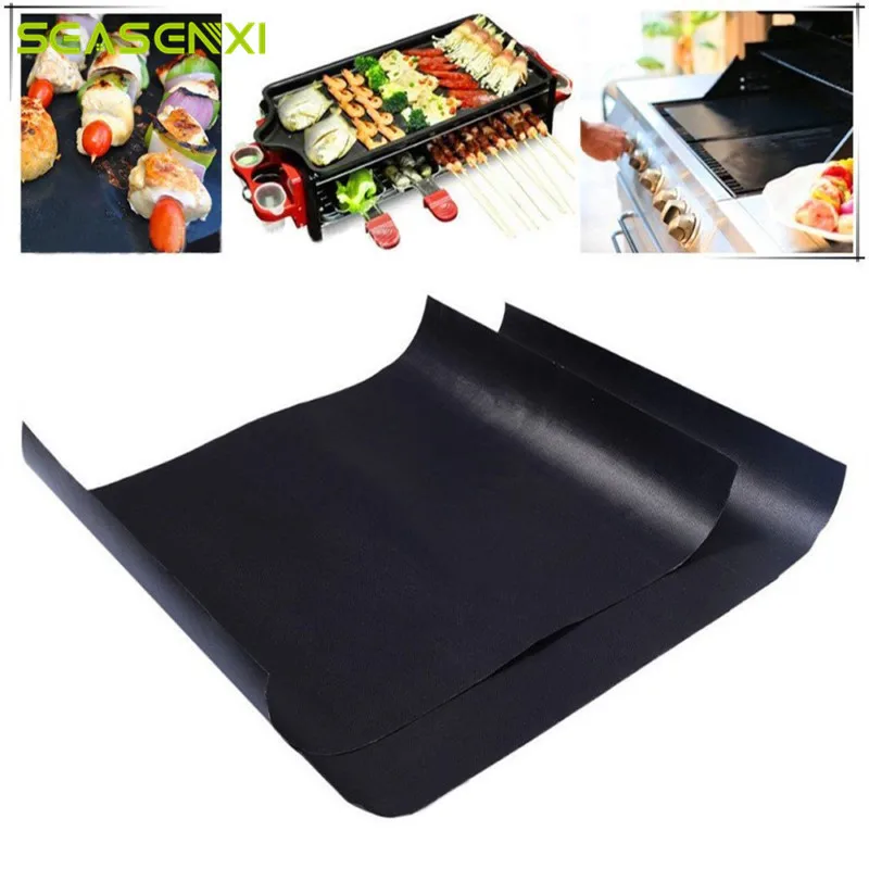 

Barbecue Grill Mat Reusable Non-stick BBQ Cooking Baking Mats Covers Sheet Foil BBQ Liner Tool 33*40cm 0.2mm Thick