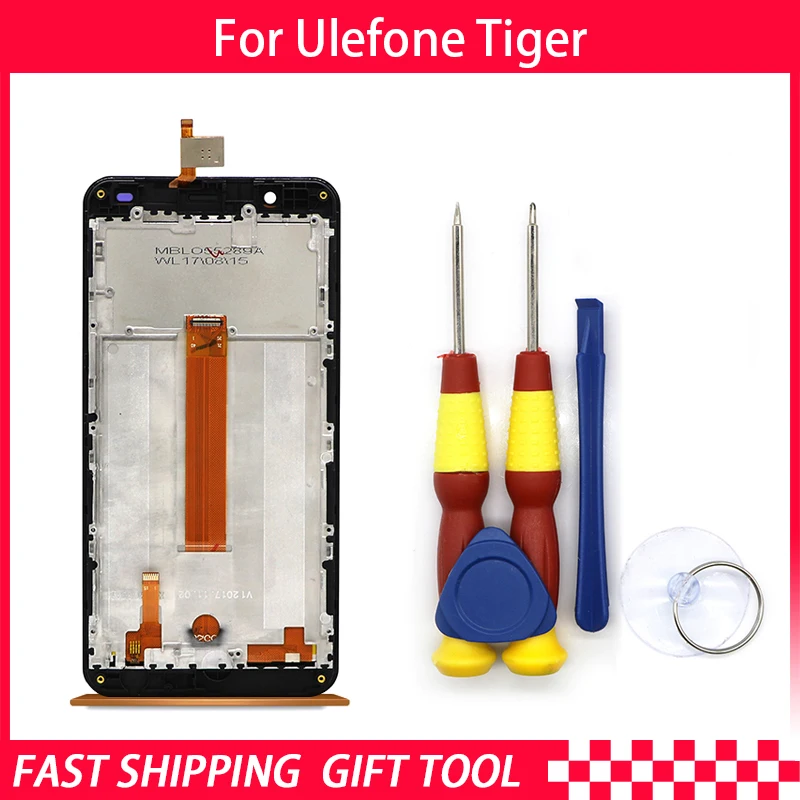Сенсорный экран ЖК дисплей для Ulefone Tiger дигитайзер в сборе с рамкой запасные