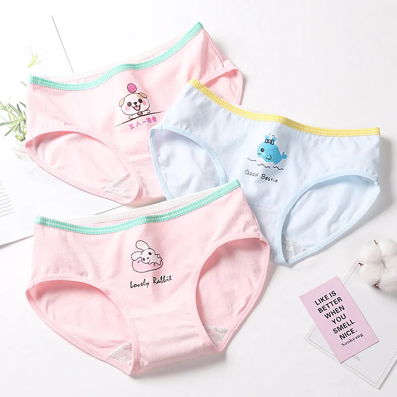 

Women Cute Panties Cotton Mid-rise Femme Panties Breathable and Comfortable Girls Triangle Briefs Feminino Underwear