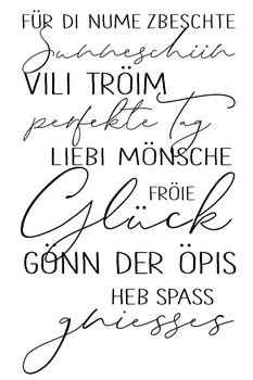 

CLEAR STAMP German DIY Scrapbook Card album paper craft silicon rubber roller transparent stamps H104