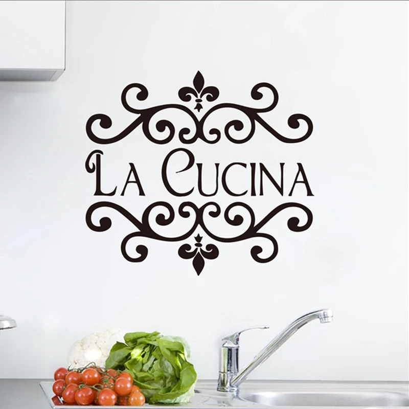 La Cucina Kitchen Wall Sticker Italian Home Kitchen Quote Wall Decor Flower Kitchen Cut Vinyl Waterproof Decor Wall Art Mural La Cucina Kitchen Wall Sticker Italian Home Kitchen Quote Wall Decor Flower Kitchen Cut Vinyl Waterproof Decor Wall Art Mural