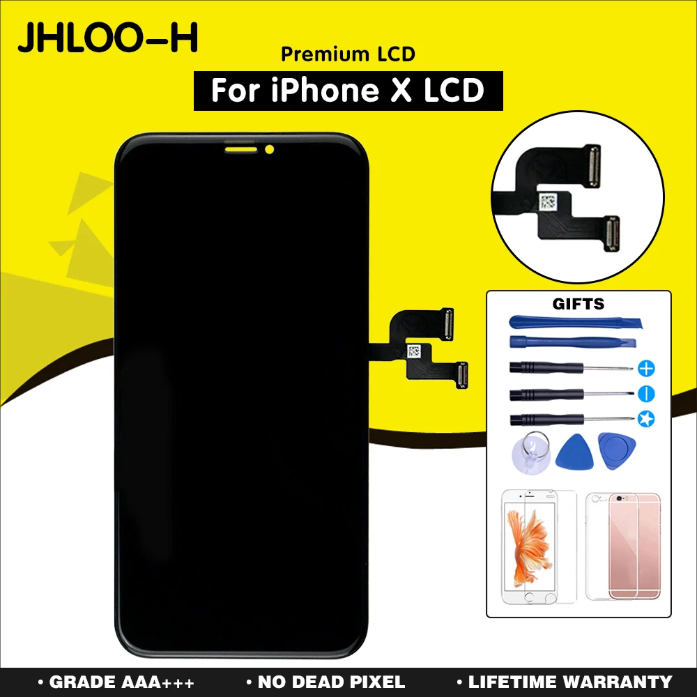 AAA + для iPhone X XR XS MAX OLED с сенсорным дигитайзером в сборе без битых пикселей ЖК экран