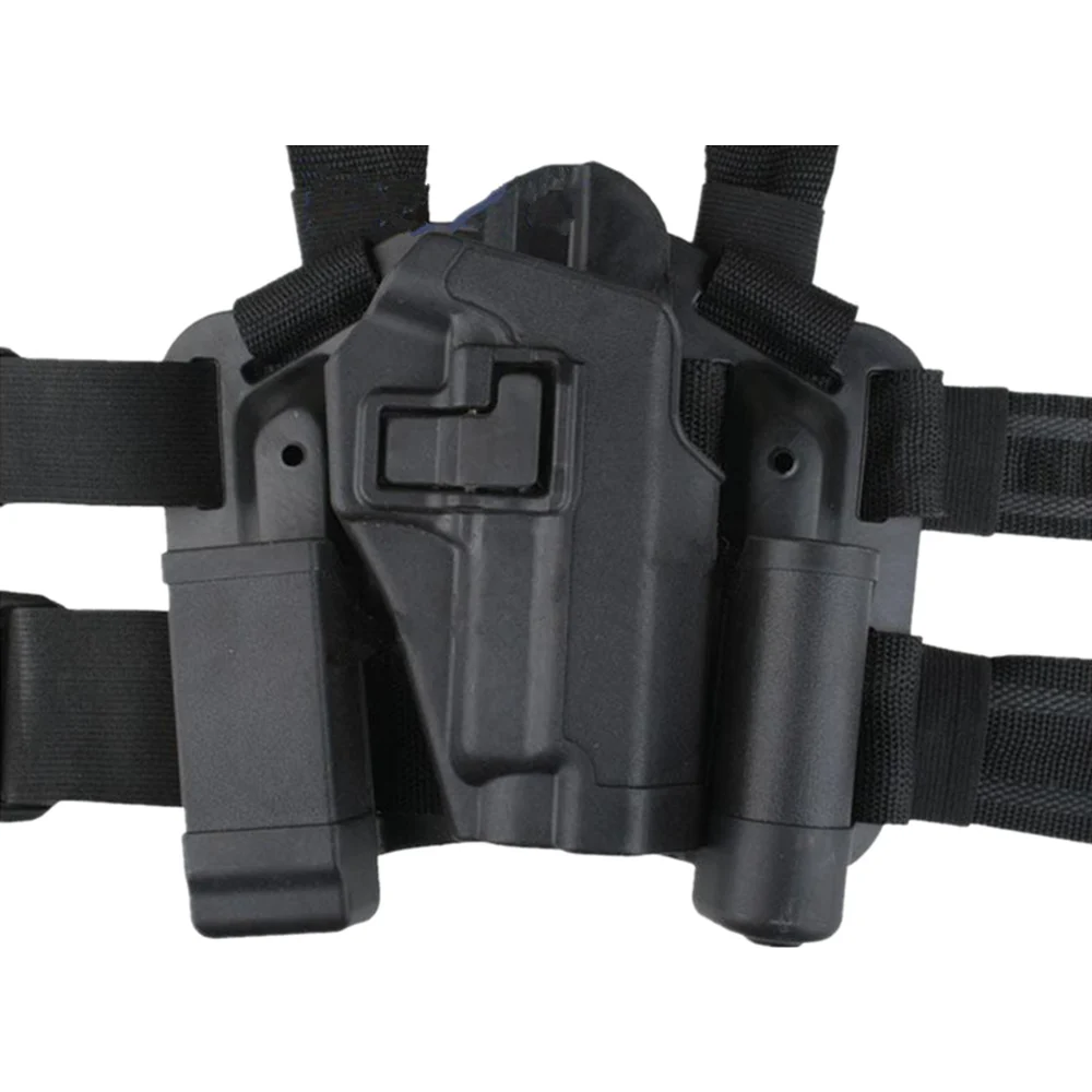 Тактическая кобура для пистолета, сумка для подсумок, P226, наборы для ног, CQC, супер костюм, кобура для пистолета, кобура черного цвета - Цвет: black