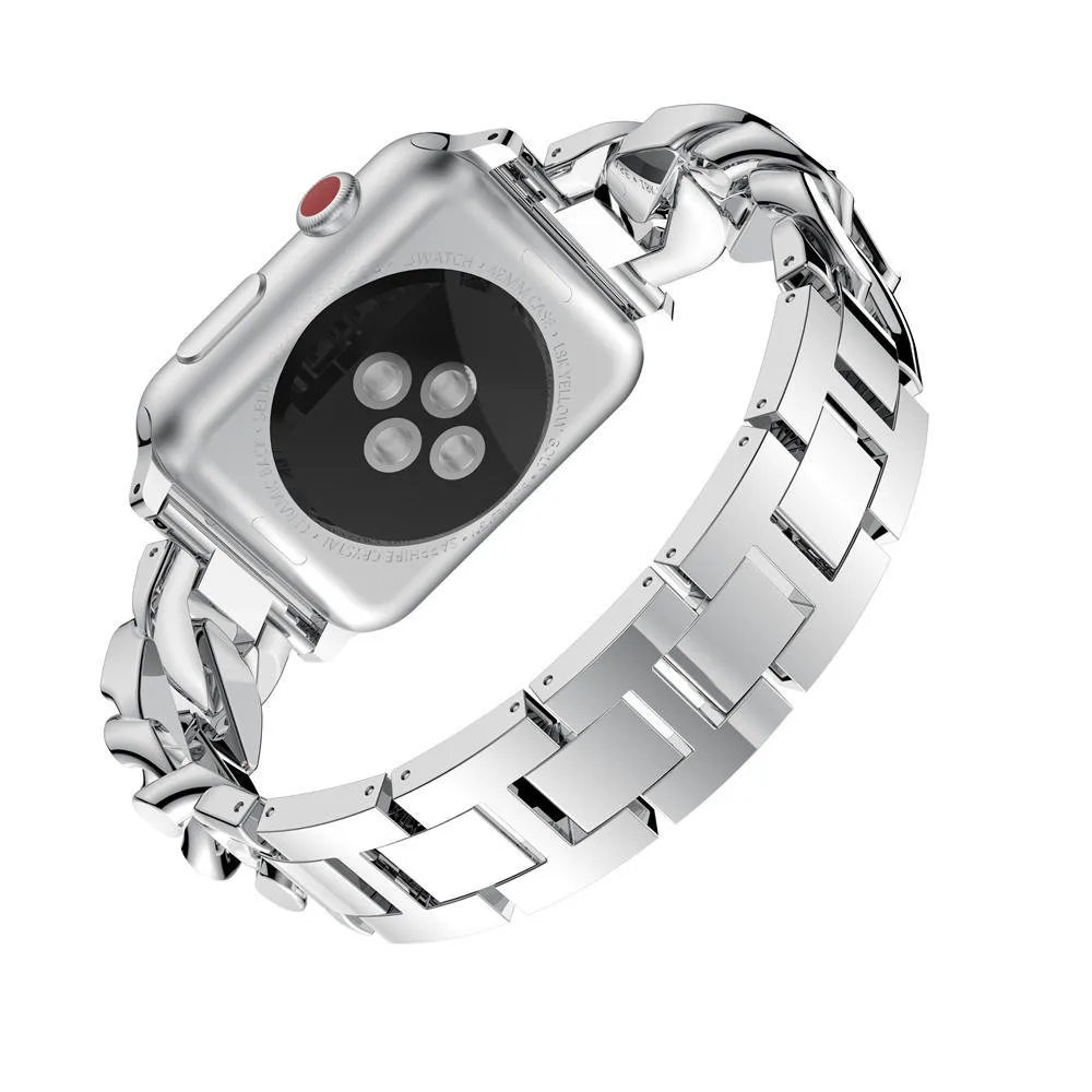 Для Apple Watch Band Series SE 6 5 4 3 2 роскошный джинсовый браслет цепочка с бриллиантами