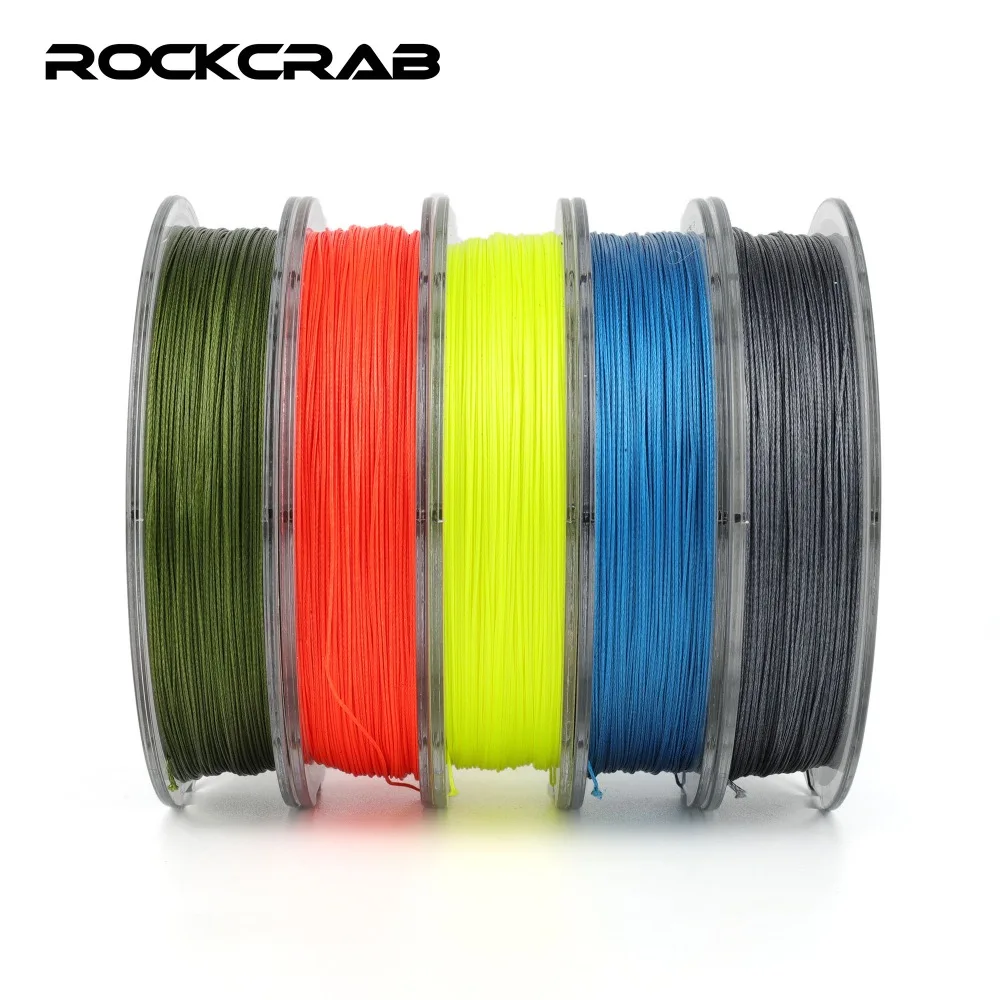 RockCrab العلامة التجارية الأسود مامبا 8X سلسلة 150 M 164 متر 8 السواحل المتعددة الشعيرات PE خط مضفر خيط صنارة الصيد سوبر قوي السلس