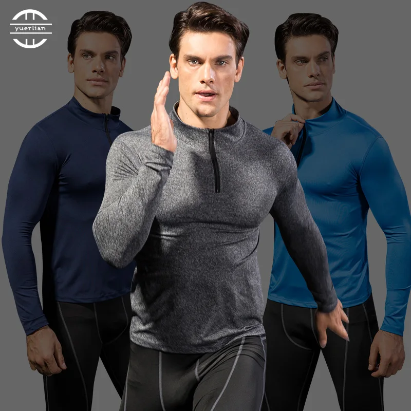 Yuerlian Wicking Мужская спортивная одежда обтягивающие колготки для фитнеса рубашка