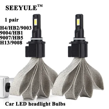 

1 pair SEEYULE Universal 6000K 8000LM Car Headlights Headlamp LED Light Bulbs H4/HB2/9003 9004/HB1 9007/HB5 H13/9008 Hi/Lo Beam