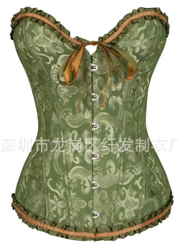 Sexy Lingerie Bustiers Black Satin Embroidered Corset Overbust Corsets PLUS SIZE: S M L XL XXL 3XL 4XL 5XL 6XL 8XL